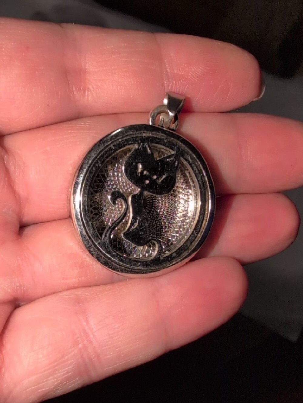 ❤️‍🔥10/$10❤️‍🔥 Silver Cat Pendant Necklace Charm Locket - Picture 3 of 5